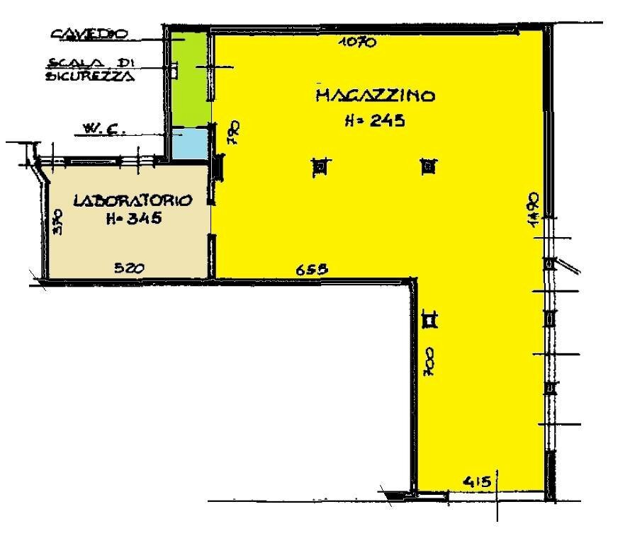 Foto 13 - Capannone Via Toscanini, Piacenza - planimetria 1