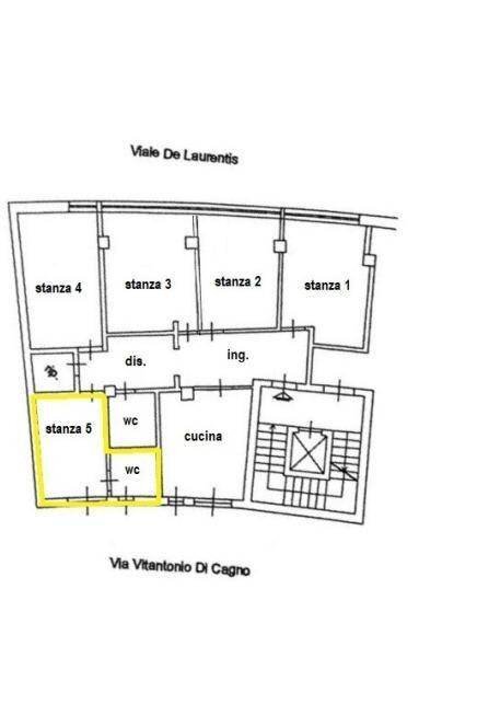 Terreno non edificabile via Vitantonio di Cagno, 22, Bari (zona Poggiofranco) - planimetria 1