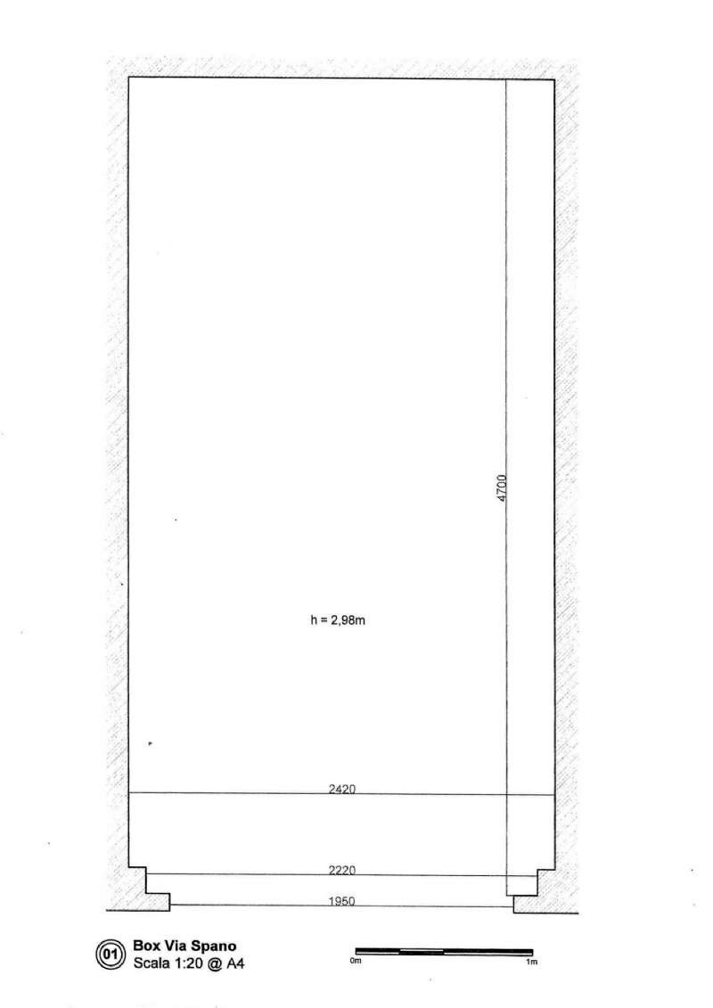 PLANIMETRIA - Box via Spano, 19, Torino (zona Lingotto) - planimetria 1