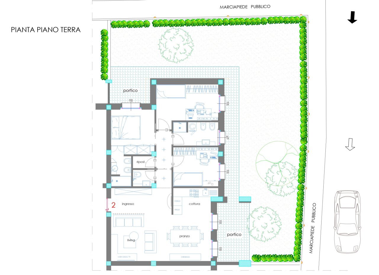plan piano terra app 4.png - Appartamento via canaletto, Castelnuovo Magra - planimetria 1