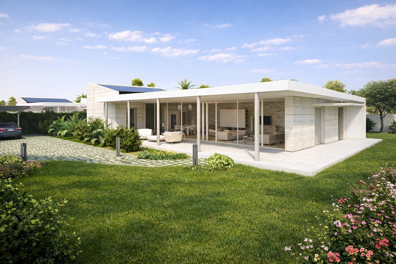 Casa moderna con giardino fiorito.png - Villa Via Rodi Garganico 2, Lecce - foto 3