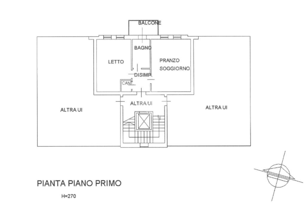 Bilocale Via A. Mori, Poviglio - planimetria 1