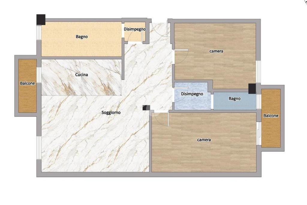 Trilocale Via Don Ernesto Vercesi, Milano (zona Baggio) - planimetria 1