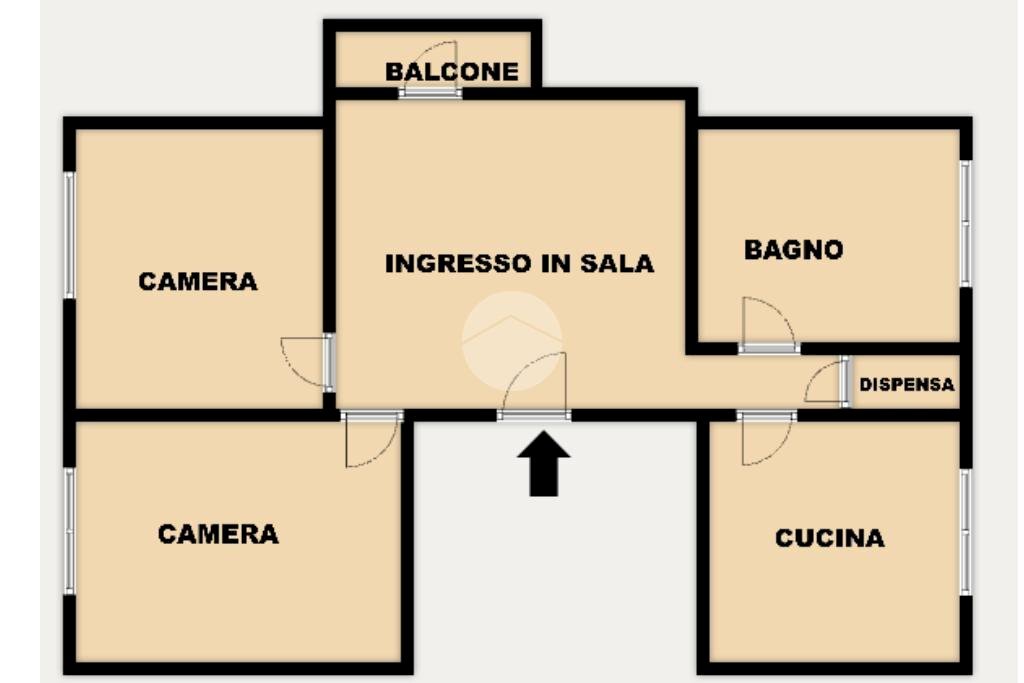 Four-room apartment Via Germano Jori, Genova (neighborhood Certosa) - floor plans 1