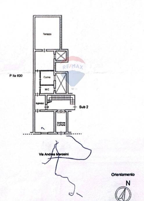Pianta 2D - Three-room apartment Via Andrea Morosini
 
7, Palermo - floor plans 1