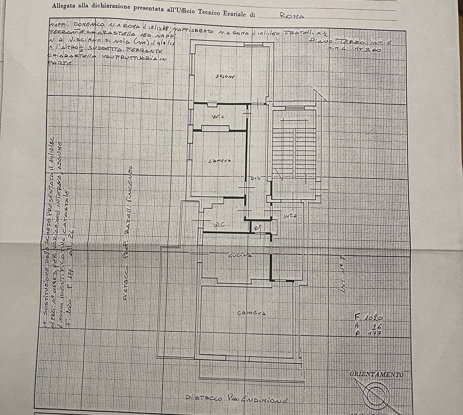 Non-buildable land via Endimione, Roma - floor plans 1
