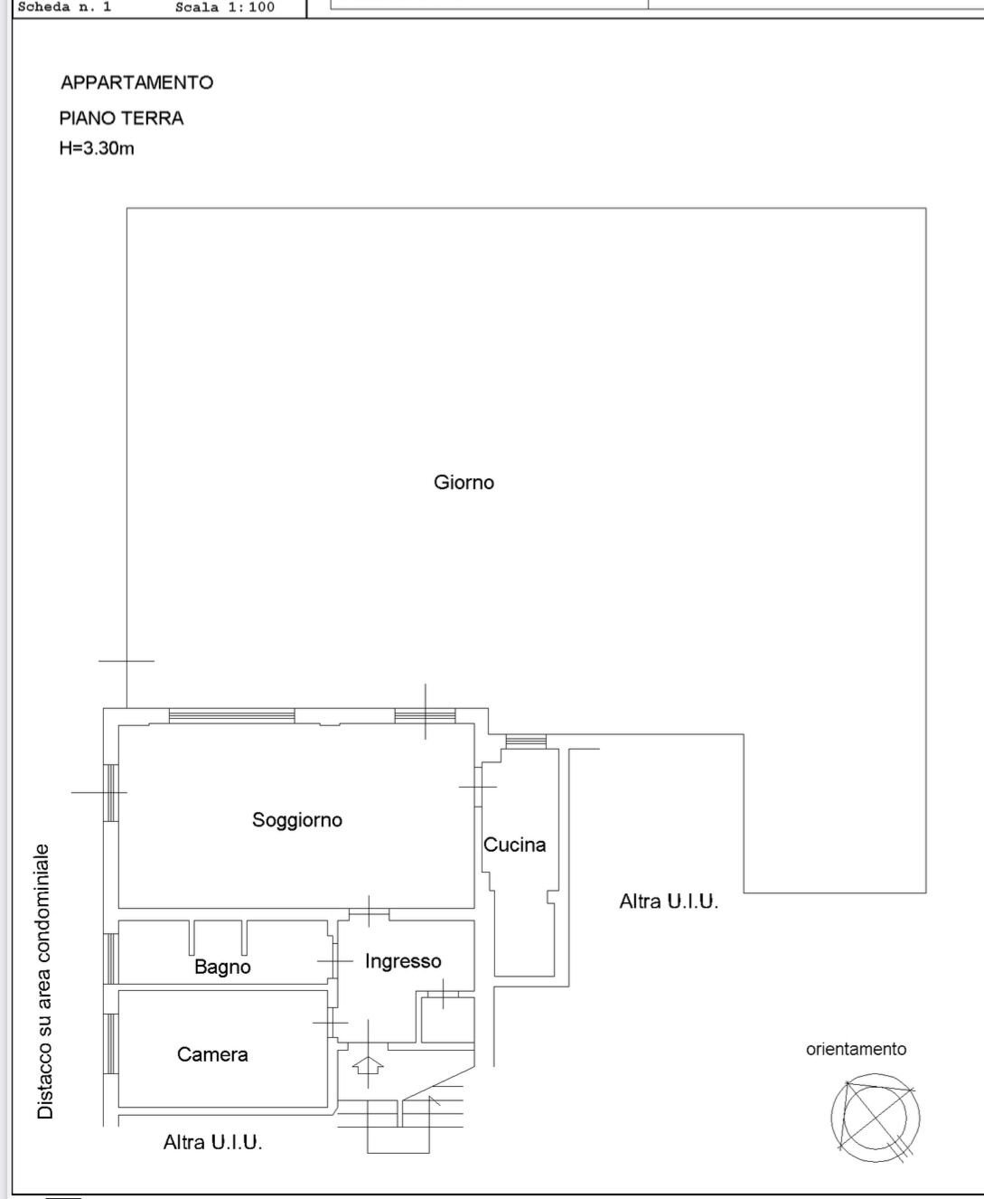 Two-room apartment via Endimione, Roma - floor plans 1