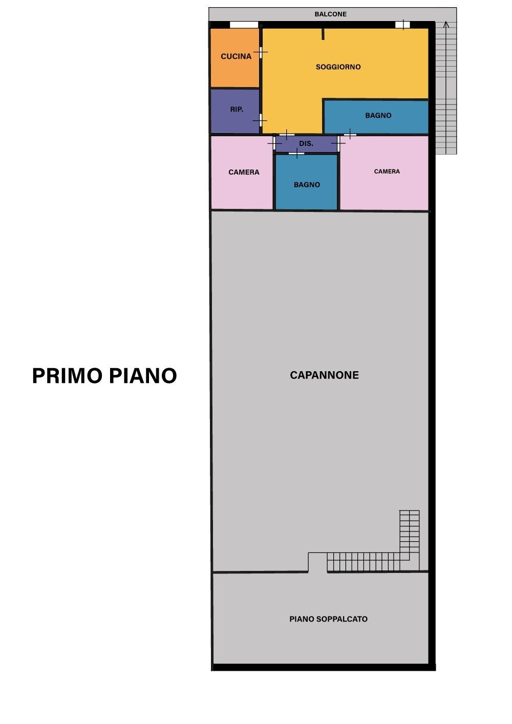 Appartamento via Virgilio, Forlì - planimetria 1