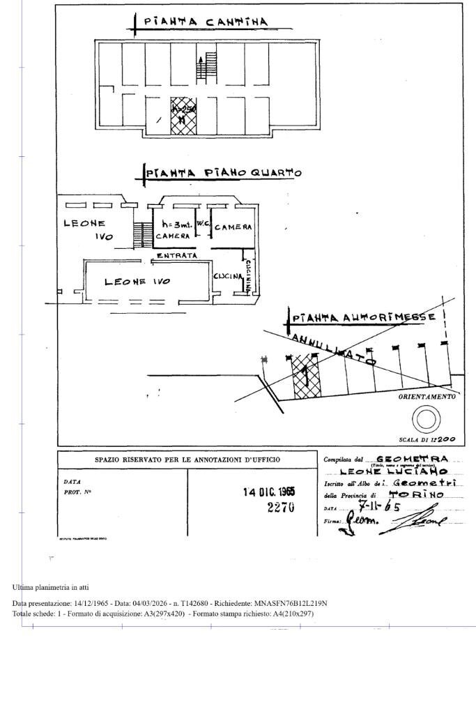 Quadrilocale Via Sant'Agostino, Avigliana - planimetria 1