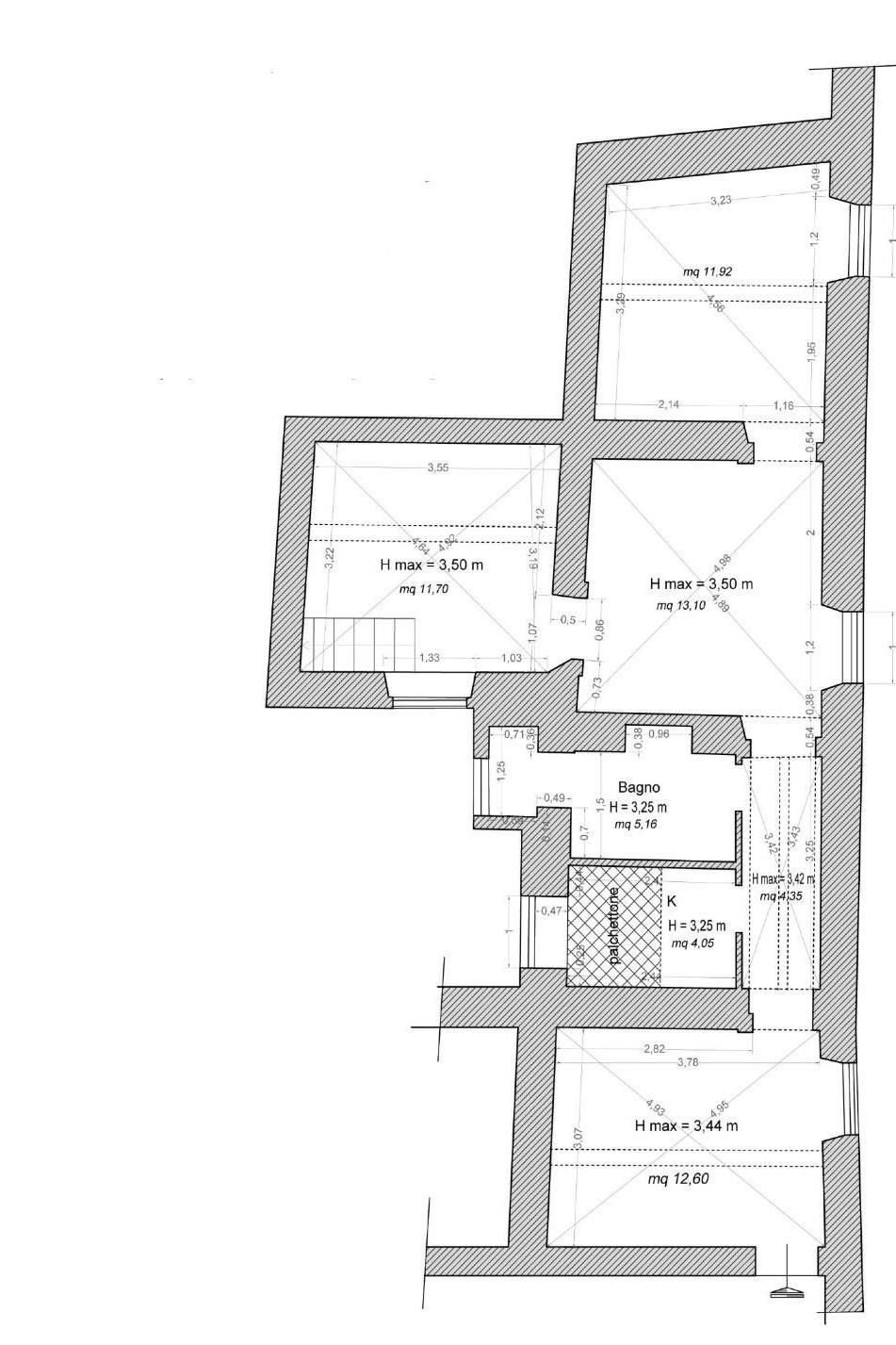 Quadrilocale via di Panico, 5, Roma (zona Centro Storico) - planimetria 1