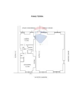 Pianta 2D - Bilocale Via Giannone
 
6, Milano - planimetria 1