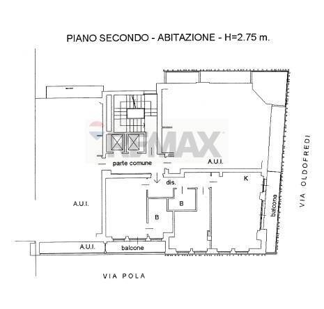 Pianta 2D - Three-room apartment Via Pola
 
2, Milano - floor plans 1