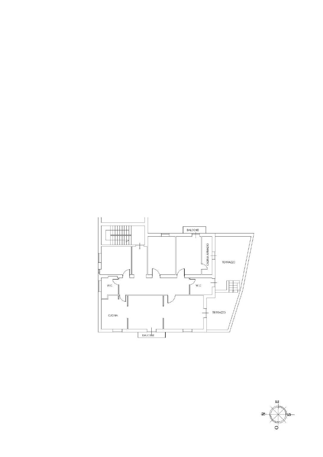 Appartamento via Alessandro Poerio, Roma - planimetria 1