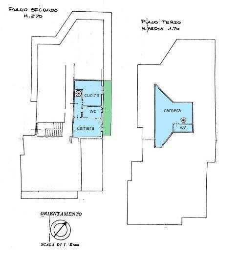 Foto 43 - Three-room apartment via Solitario delle Alpi
 
13, Cervo - floor plans 1