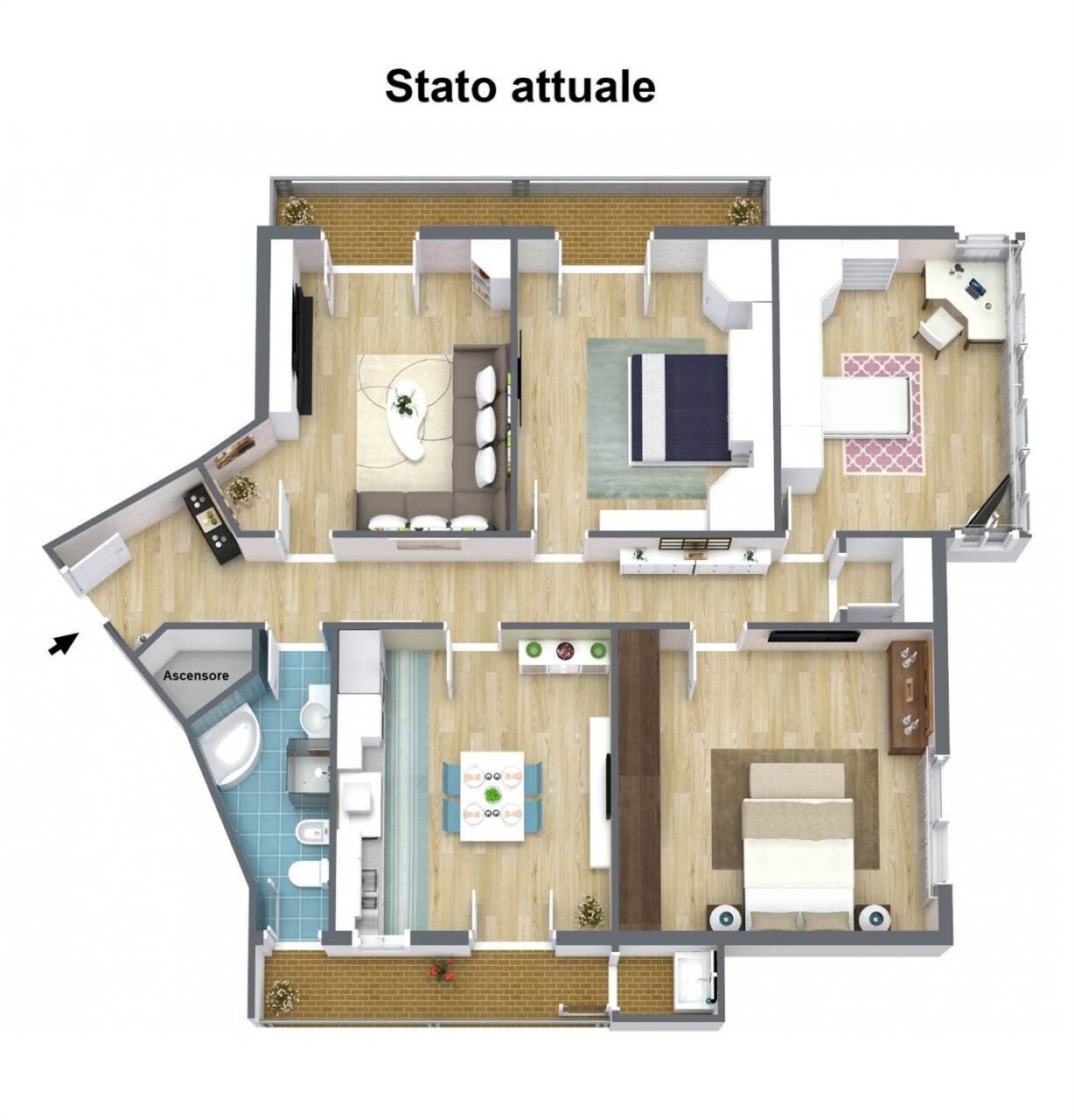 Foto - Quadrilocale Via Nizzeti 18, Valverde - foto 2