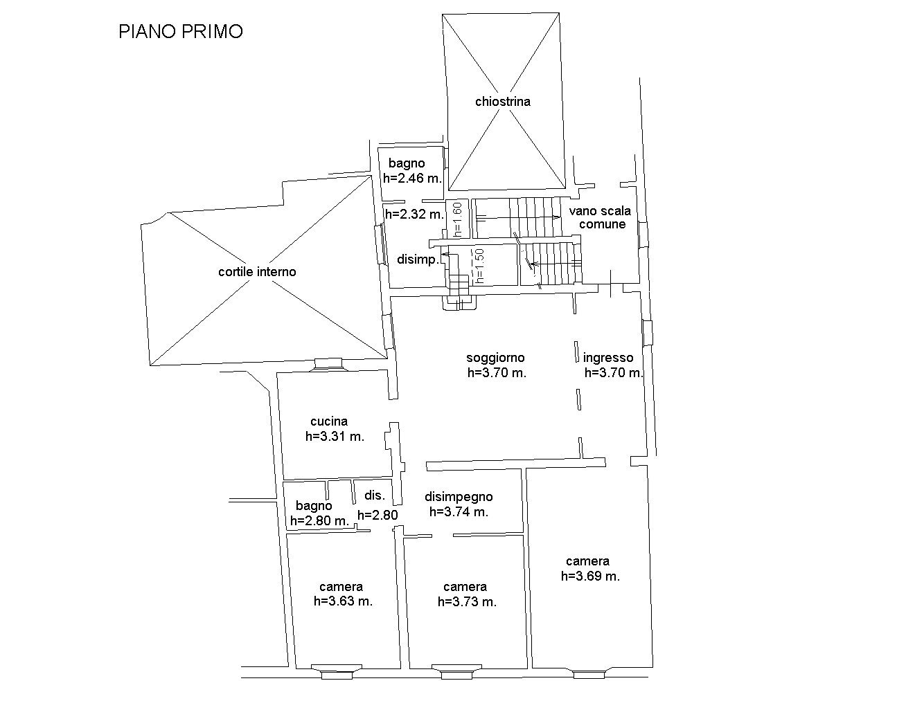 Appartamento Bologna (zona Santo Stefano) - planimetria 1