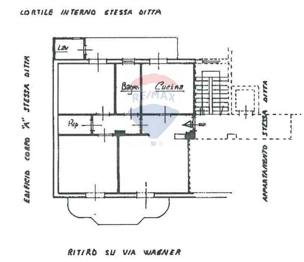 Pianta 2D - Three-room apartment Via Richard Wagner
 
54, Acireale - floor plans 1