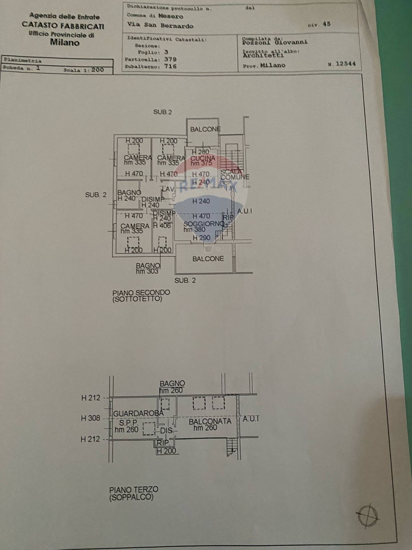 Pianta 2D - Attic Via san Bernardo
 
45, Mesero - floor plans 1