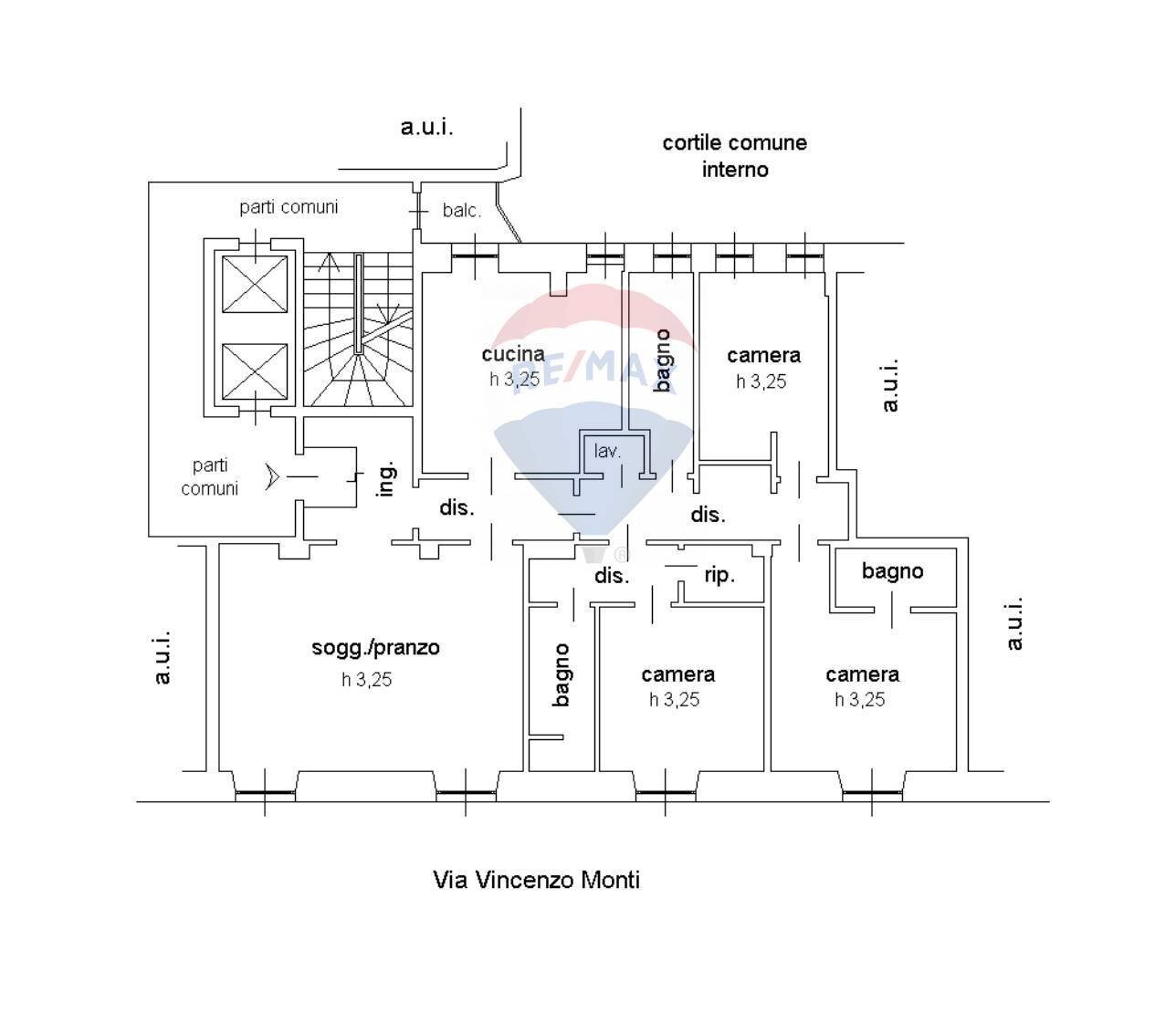 Pianta 2D - Appartamento Milano - planimetria 1