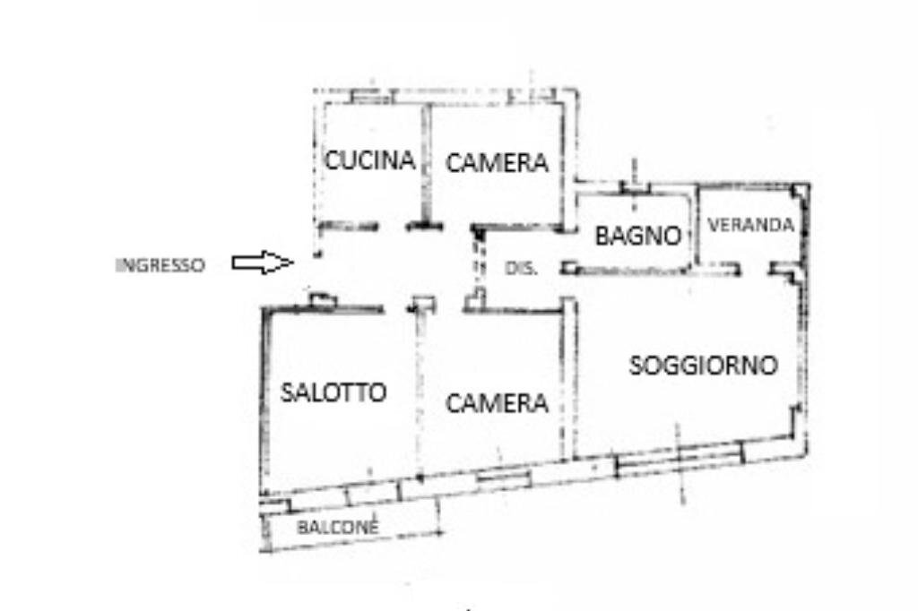Appartamento Via Giovanni Labus, Milano - planimetria 1