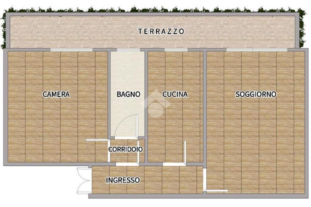 Two-room apartment Via Aldo Moro, Peschiera Borromeo - floor plans 1