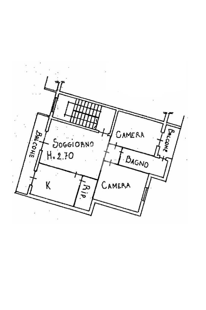 Quadrilocale Via Salmour, Trinità - planimetria 1