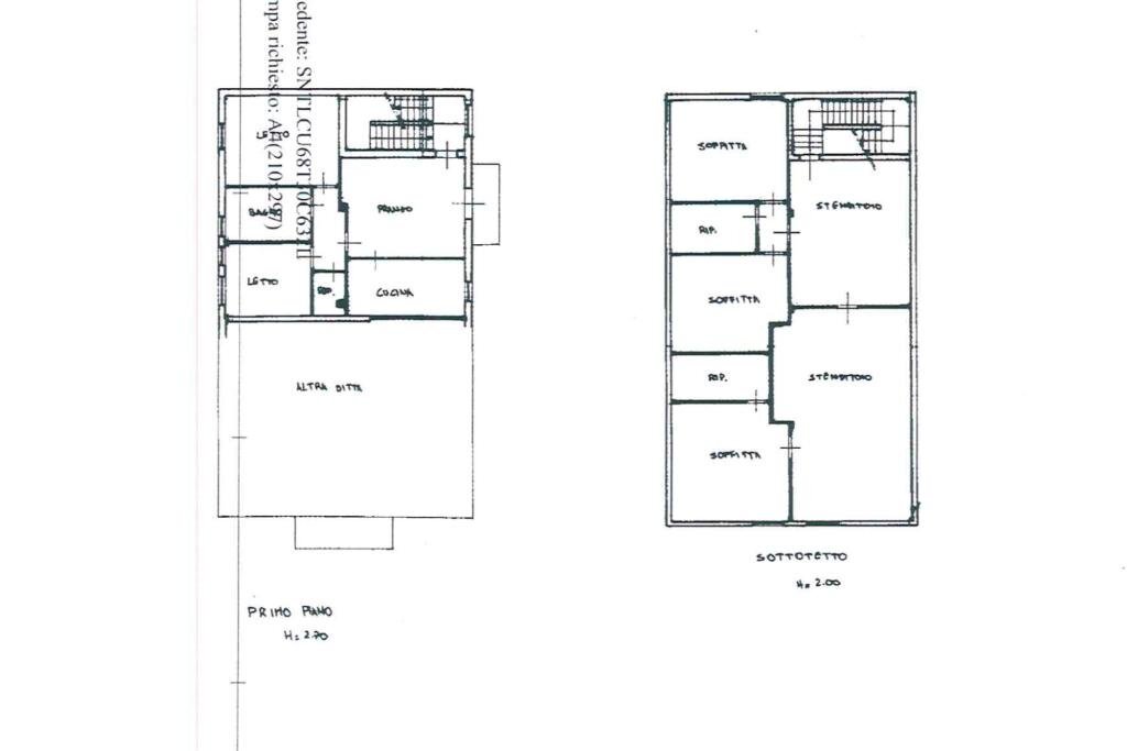 Semi-detached house Via Tassone, Bagnolo in Piano - floor plans 1