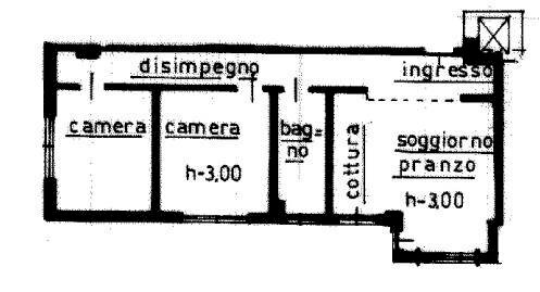 Foto 16 - Trilocale Via Adua, Vedano Olona - planimetria 1