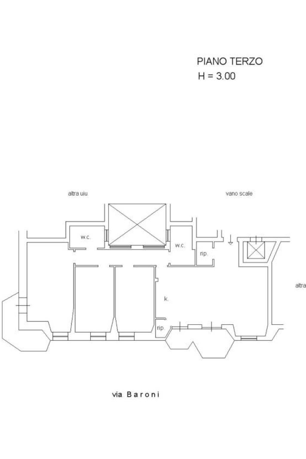Apartment via Eugenio Baroni, 4, Genova (neighborhood Albaro) - floor plans 1