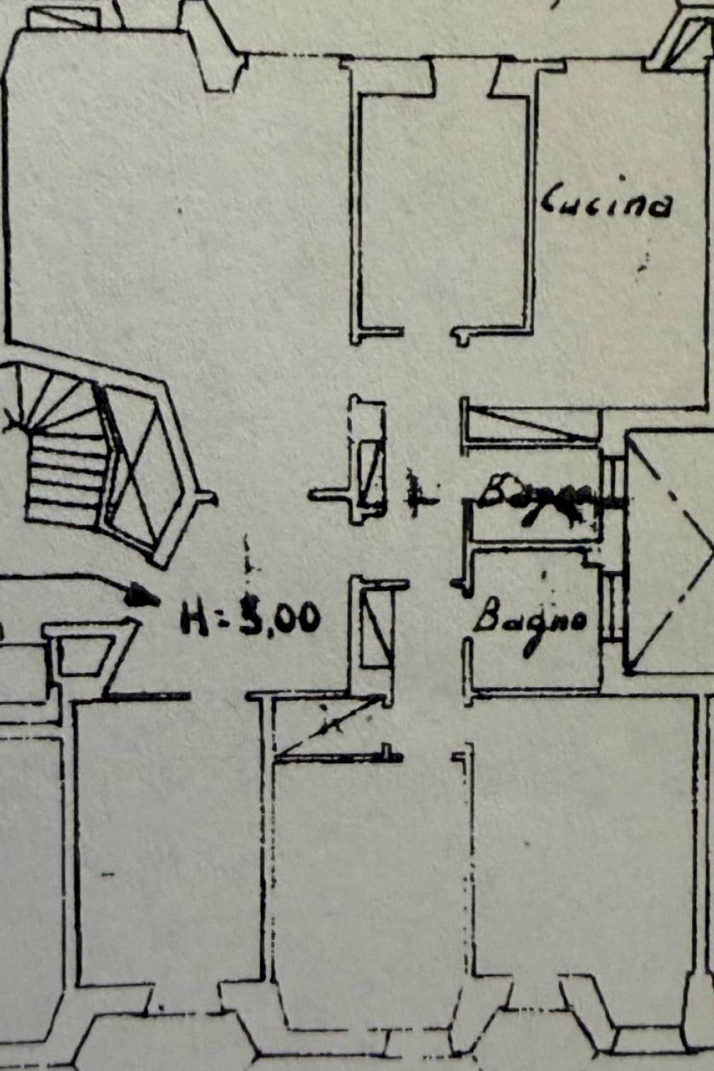 Apartment piazza Giuseppe Rensi, Genova (neighborhood Albaro) - floor plans 1