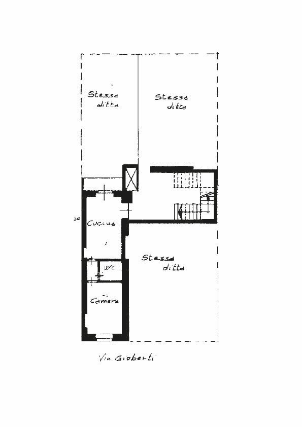 Bilocale via Gioberti, 51, Torino (zona Crocetta) - planimetria 1