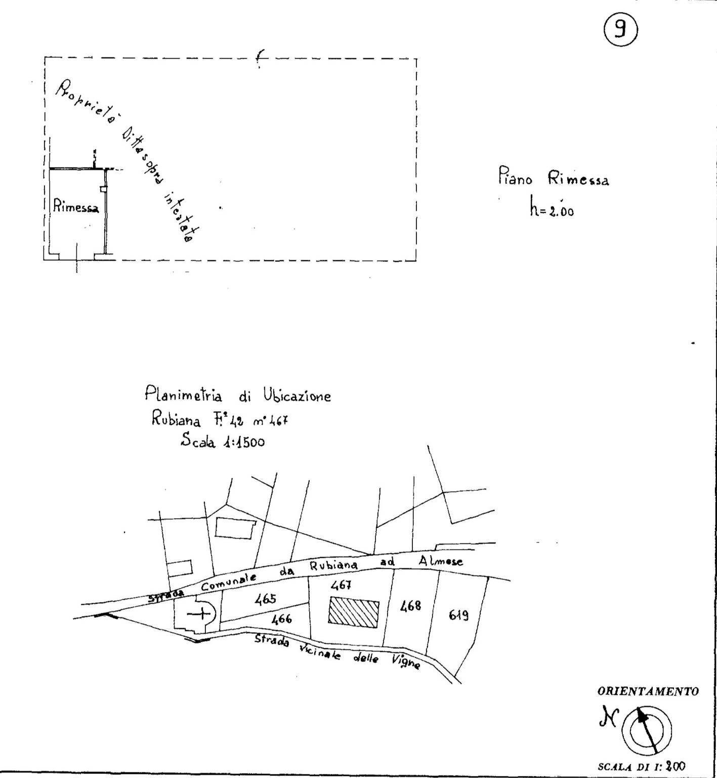 Three-room apartment via Roma, 90, Rubiana - floor plans 1