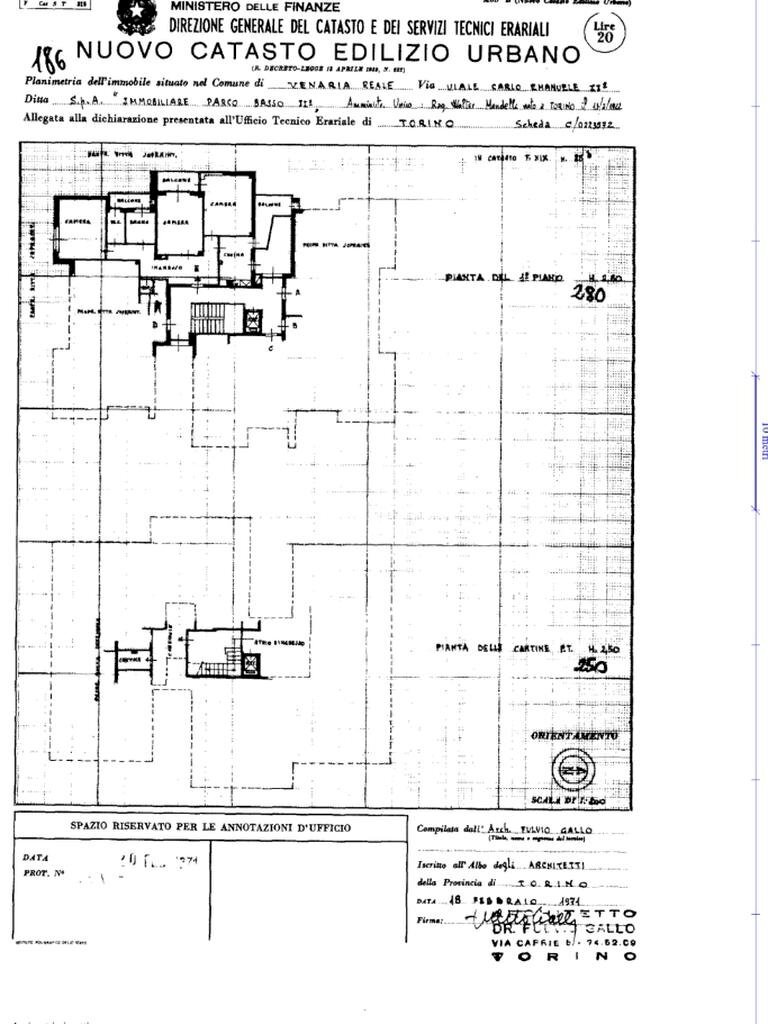 Four-room apartment Viale Carlo Emanuele II, Venaria Reale - floor plans 1