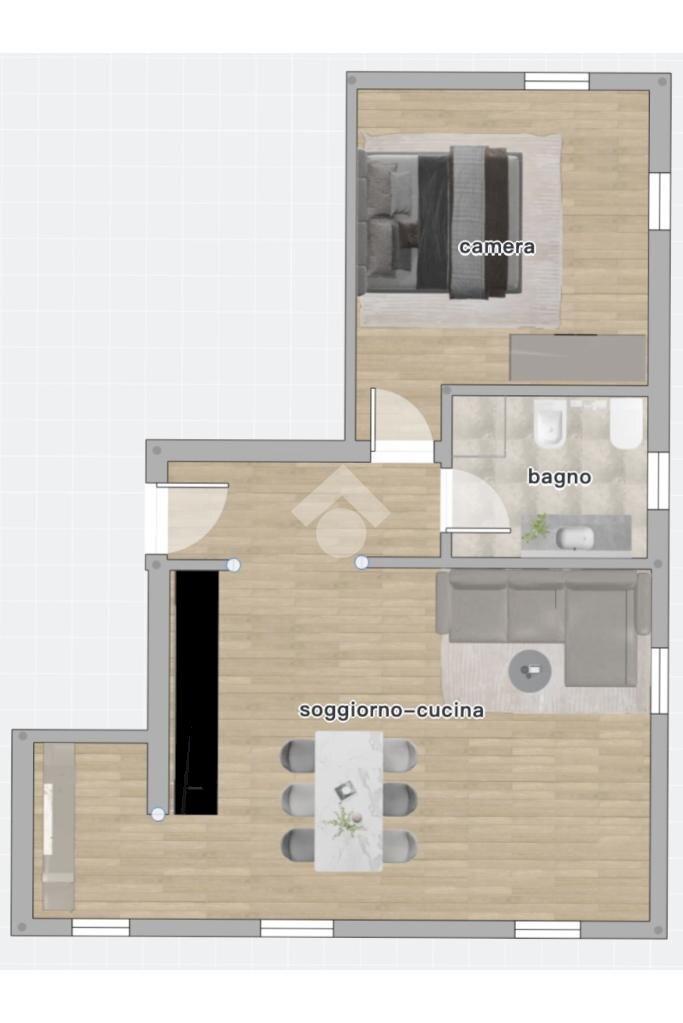 Two-room apartment Via Casale, Verucchio - floor plans 1