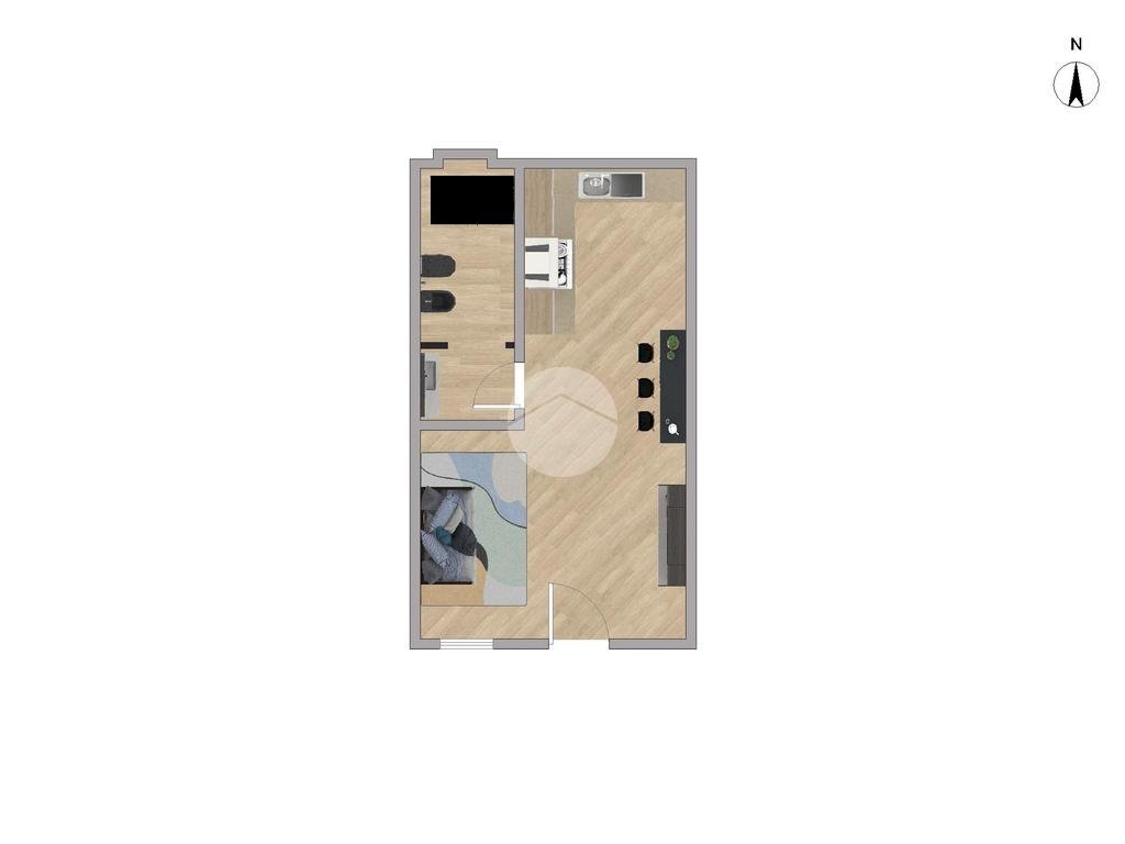 One-room apartment Corso Lodi, Milano - floor plans 1