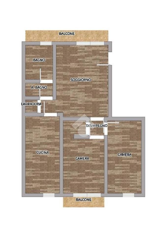 Quadrilocale Via Pagno, Torino (zona San Paolo) - planimetria 1