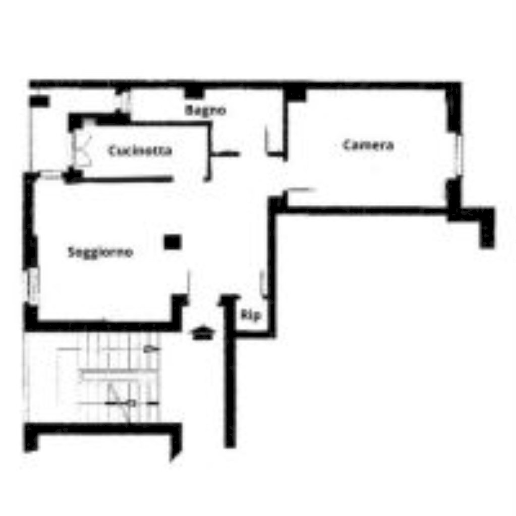 Two-room apartment Via Giuseppe Camino, 14, Torino (neighborhood Aurora) - floor plans 1