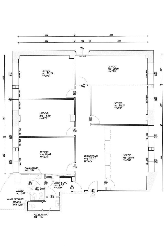 Ufficio Via Dell' Arcoveggio, Bologna (zona Arcoveggio) - planimetria 1