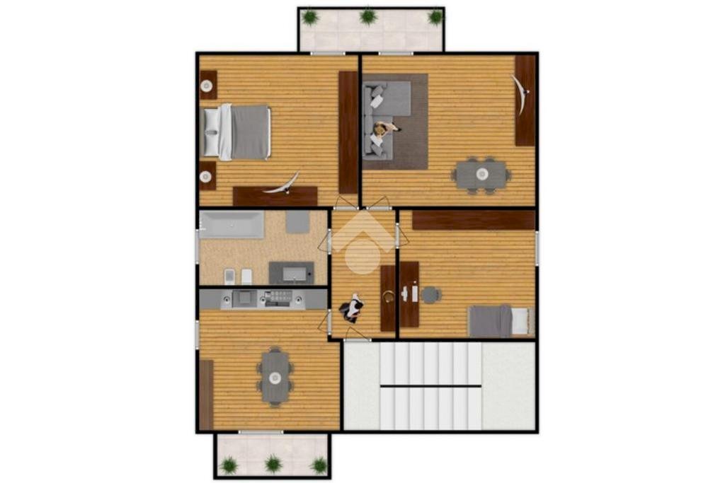 Three-room apartment Via Achille Grandi, Pieve Emanuele - floor plans 1