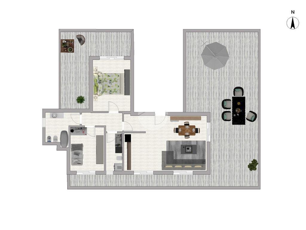 Trilocale Via Largo Alda Merini, Boffalora Sopra Ticino - planimetria 1