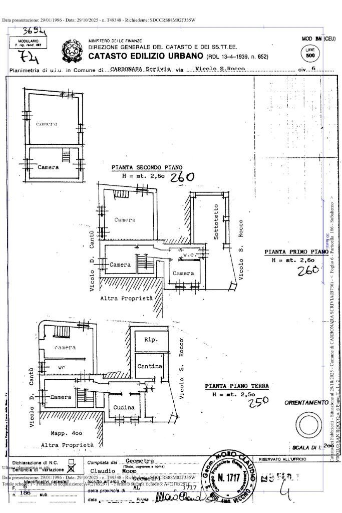 Independent house Vicolo san Rocco, Carbonara Scrivia - floor plans 1
