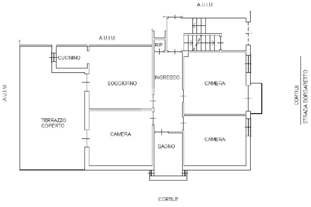 Quadrilocale Str. Borgaretto, Beinasco - planimetria 1