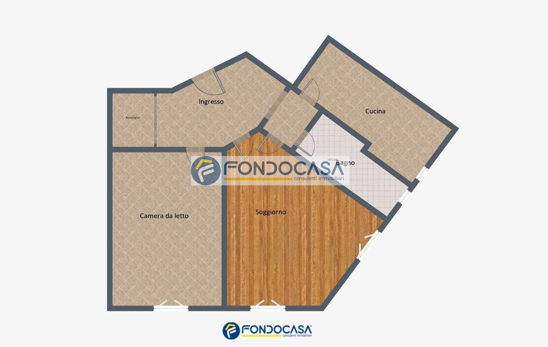Foto 36 - Two-room apartment Via Venini
 
39, Milano - floor plans 1