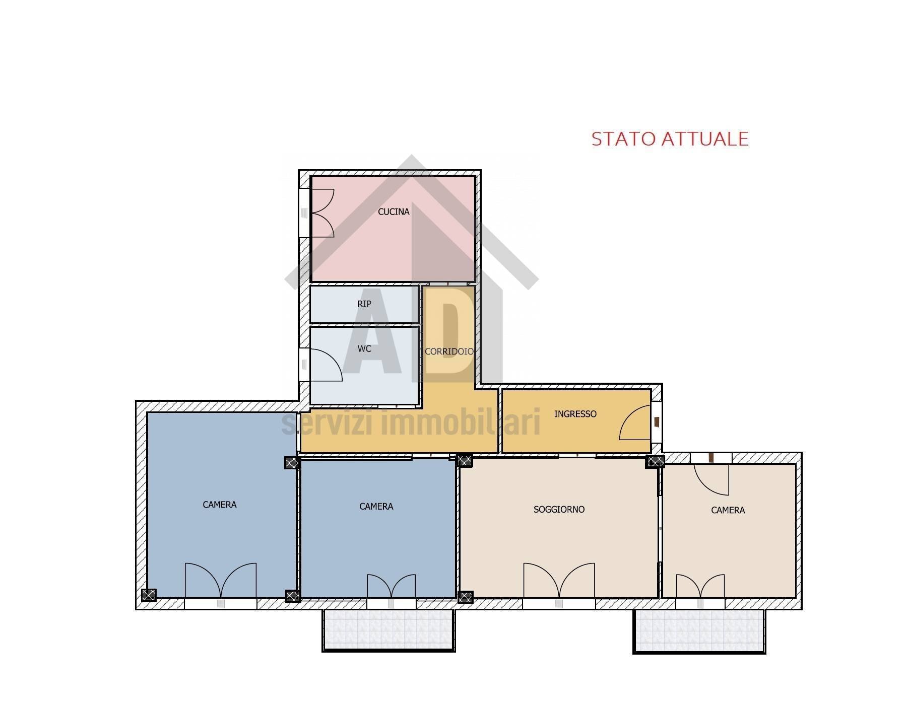 Foto 35 - Quadrilocale via monte grappa
 
4/c, Cosenza - planimetria 1