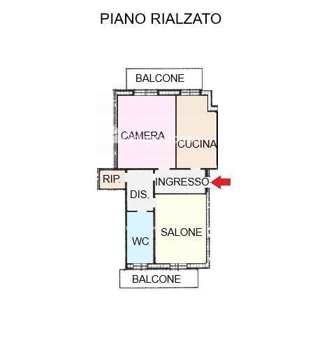 Foto 20 - Bilocale Via Gramsci
 
91, Magenta - planimetria 1