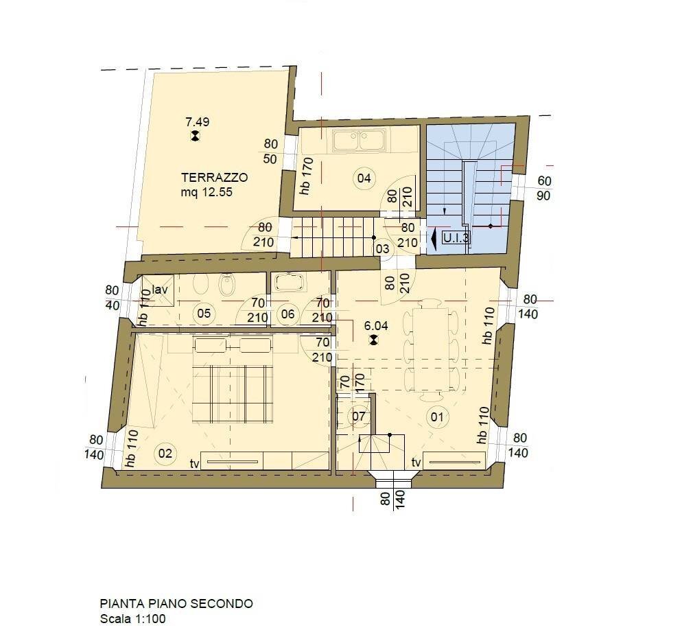 Foto 41 - Quadrilocale Piazzetta Lucchesi, Ferrara - planimetria 1