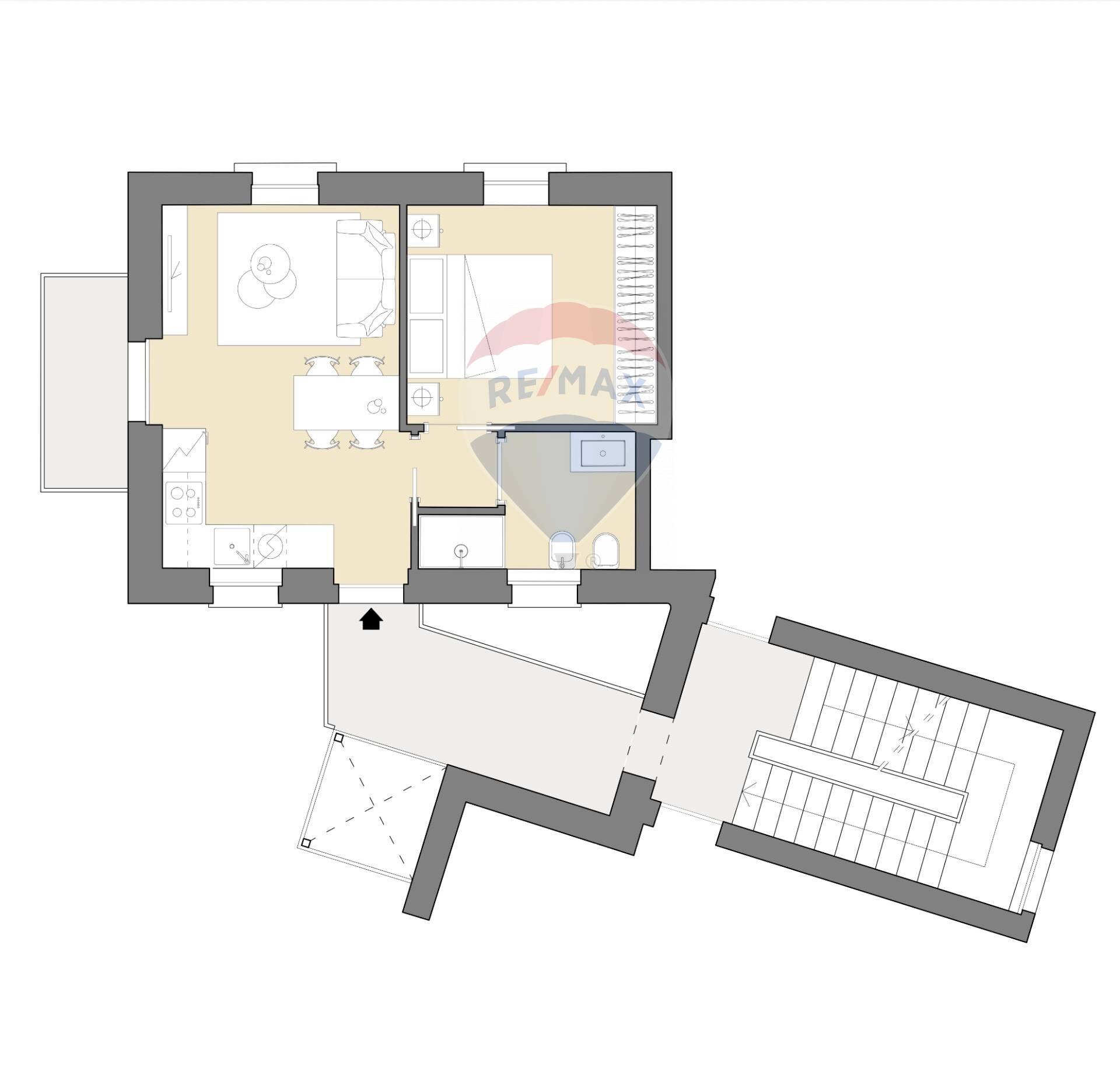 Pianta 2D - Two-room apartment via San Carlo
 
47, Rho - floor plans 1