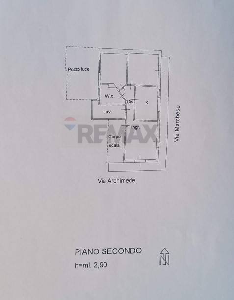 Pianta 2D - Appartamento Via Archimede
 
162, Misterbianco - planimetria 1