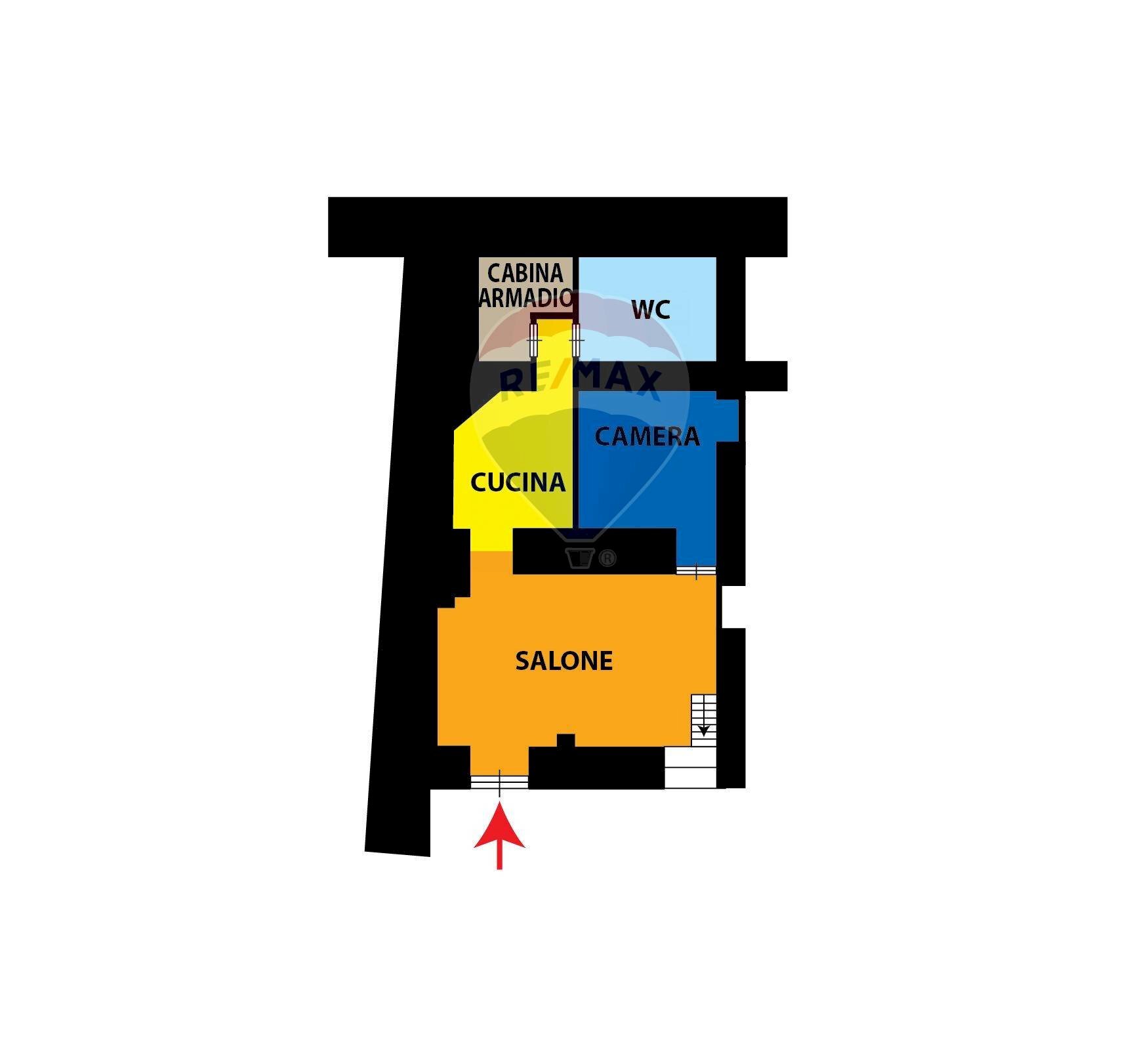 Pianta 2D - Three-room apartment Via Torquato tasso
 
169, Napoli - floor plans 1