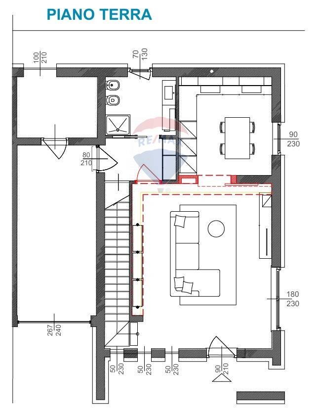 Pianta 2D - Semi-detached house Via Lambrini Dott Ernesto, Caorso - floor plans 1